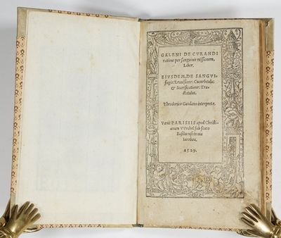 BIBLIO | De curandi ratione per sanguinis missionem liber. - : Galeni ...