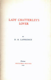 LADY CHATTERLEY&#039;S LOVER by Lawrence D. H - 1928