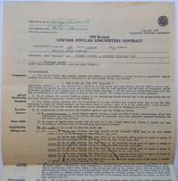 Signed Songwriters Contract