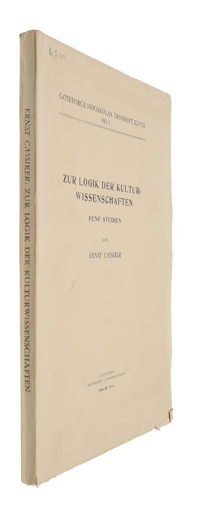 Zur Logik der Kulturwissenschaften. Fünf Studien. - [THE RE-ESTABLISHMENT OF "CULTURE"] (photo 2)