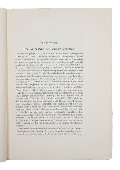 Zur Logik der Kulturwissenschaften. Fünf Studien. - [THE RE-ESTABLISHMENT OF "CULTURE"] (photo 3)