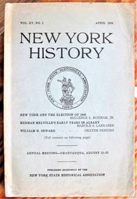 Herman Melville's Early Years in Albany. Essay in New York History April, 1934. Vol., XV, No. 2.