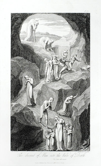 The Descent of Man into the Vale of Death  : in The Grave