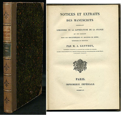 Notices et extraits des manuscripts concernant…