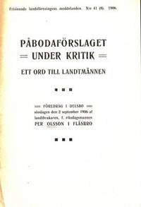 Påbodaförslaget under kritik. Ett ord till…