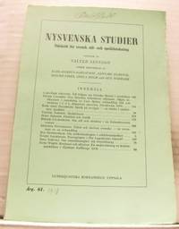Nysvenska studier. Tidskrift för svensk stil- och…