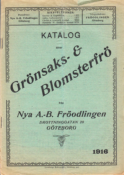 Katalog öfver Grönsaks- & Blomsterfrö från Nya…