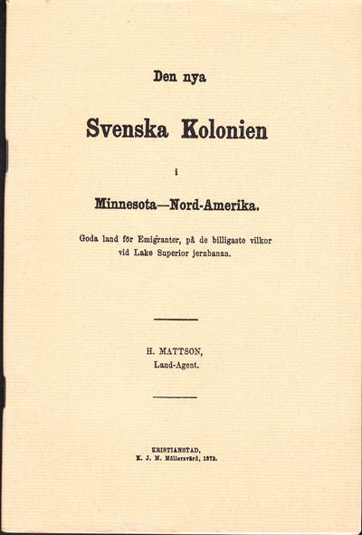 Den nya svenska kolonien i Minnesota-…