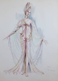 The Tempest. 2 original large costume designs in watercolor and pencil by noted American artist Robert Perdziola (born 1961), each titled by the artist, one signed and dated March 1982