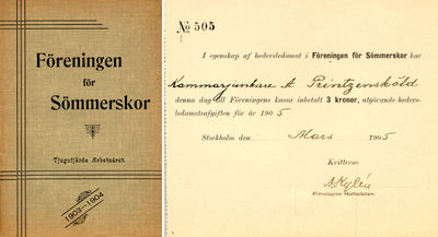Föreningen för sömmerskor. [Årsberättelser.]
