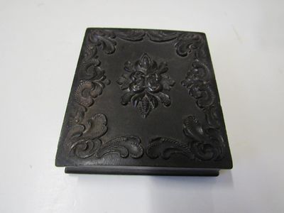 Civil War era Gutta Percha case with an eagle and proclamation Constitution and the Law