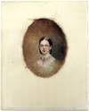 Fine 1903 Portrait of Victorian Woman in Oil on Porcelain