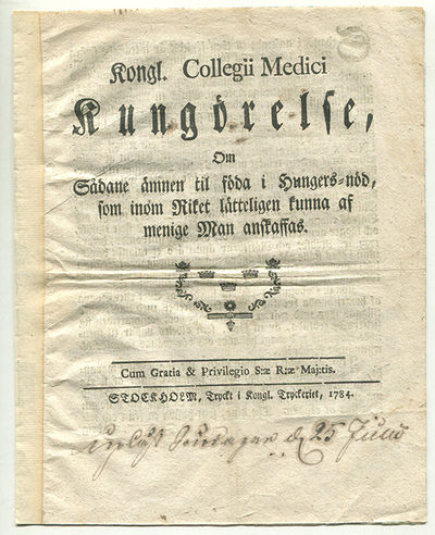 Kongl. Collegii medici kungörelse, om sådane…