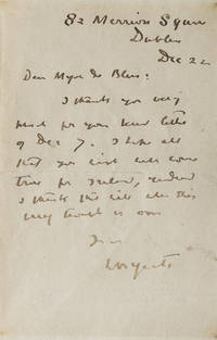 Autograph letter signed (