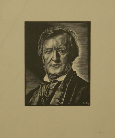 Portrait wood engraving by Louis Joseph Soulas (1905-1954)