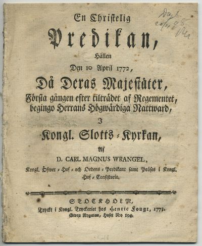 En christelig predikan, hållen den 10 april 1772,…