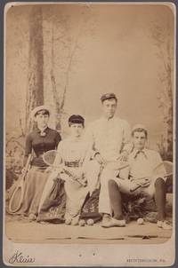 cover of Cabinet Card of Four Players in Tennis Togs