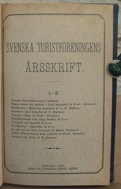 Svenska turistföreningens årsskrift. N:o 1-6.
