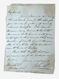 Autograph letter signed by Abolition / Anti-Slavery League secretary Robert Smith about a meeting involving Henry Clarke Wright (1797-1870)