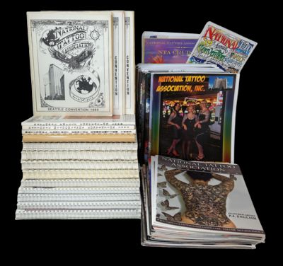 National Tattoo Association Archive, 1985–2018: 31 Annual Tatoo Convention Booklets, 23 Issues of the NTA Newsletter, Tatbits, Ephemera, and More