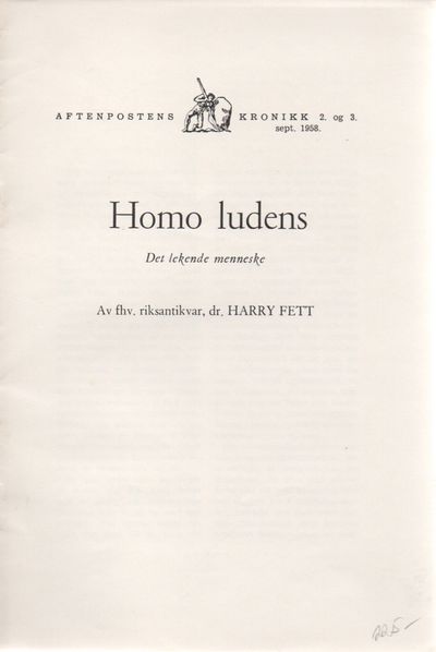 Homo ludens. Det lekende menneske. Aftenpostens…