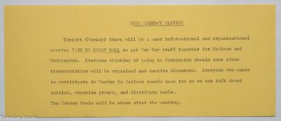 Mass Mayday Meeting [handbill]