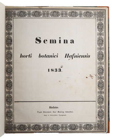 Semina horti botanici Hafniensis 1833.