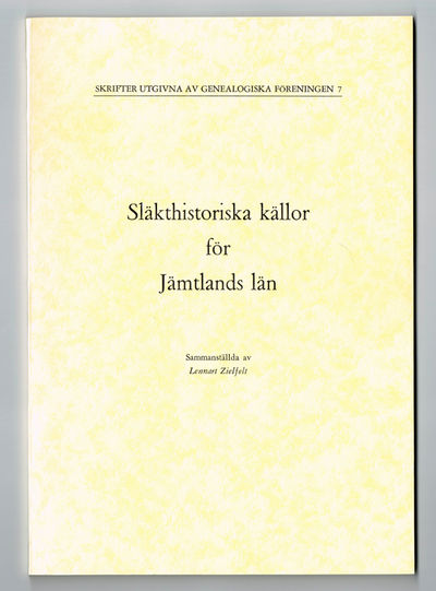 Släkthistoriska källor för Jämtlands län.