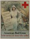 [GROUP OF WORLD WAR I-ERA AMERICAN RED CROSS EPHEMERA, INCLUDING CHROMOLITHOGRAPH POSTER, RED CROSS FLAG, AND NURSE'S VEIL].