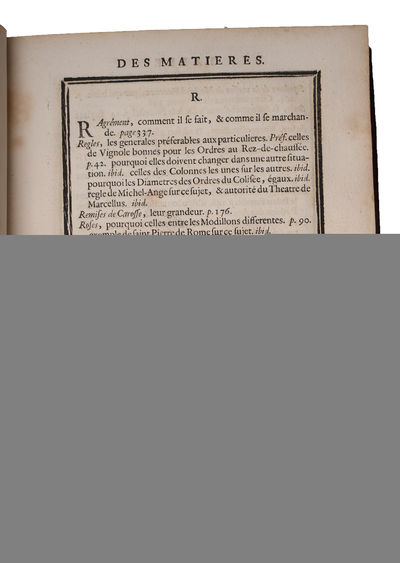 Cours d'architecture qui comprend les ordres de Vignole. Nouvelle & Troisieme Edition. 2 vols. (Title-page on vol. 2: Dictionnaire D'Architecture) - ["THE BEST WORK OF ITS KIND YET ISSUED"] (photo 3)