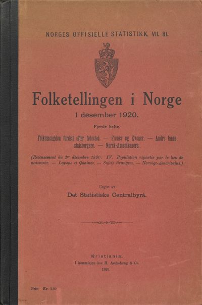 Fjerde hefte. Folkemengden fordelt efter…