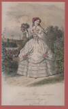 (Broadsides) Graham's Magazine: The May Queen, hand colored engraving