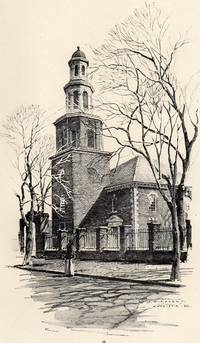 image of Fine Original 1922 Print of Christ Church in Alexandria VA. by O. R. Eggers
