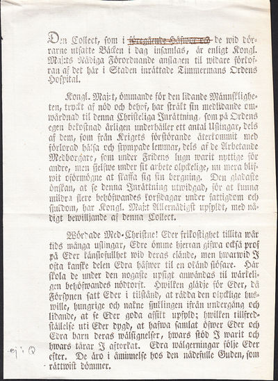 [Incipit:] Den collect, som i föregående håfwor…