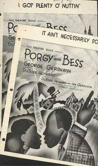 It Ain't Necessarily So (and) I Got Plenty O' Nuttin'. PORGY AND BESS singles from The Theatre Guild Production (Rouben Mamoulian).