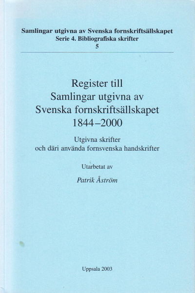 Register till Samlingar utgivna av Svenska…