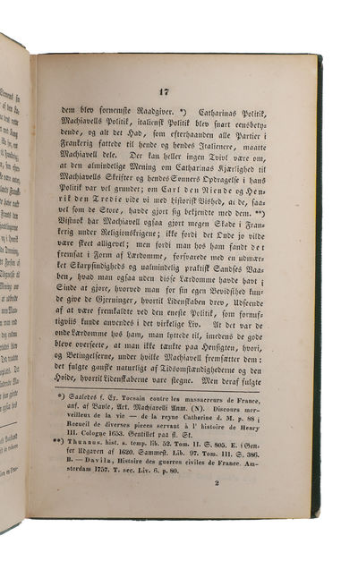 Undersøgelse om Machiavelli som Skribent, især med Hensyn til Bogen om Fyrsten. Et Forsøg i den høiere historiske Kritik. - [THE FIRST REAL CONTRIBUTION TO MACHIAVELLI LITERATURE IN DENMARK] (photo 3)