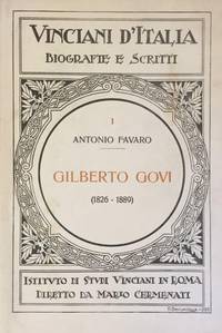 Gilberto Govi ed I suoi scritti intorno a Leonardo da Vinci. by Antonio FAVARO - 1923 - from Jeff Weber Rare Books (SKU: BL1328)