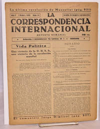 image of La Correspondencia internacional; revista semanal, año V, num. 51 1 Dicbre. 1933