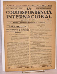 La Correspondencia internacional; revista semanal, año V, num. 51 1 Dicbre. 1933