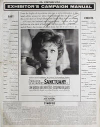 cover of Sanctuary: Exhibitor's Campaign Manual. Produced by Richard D. Zanuck. Directed by Tony Richardson