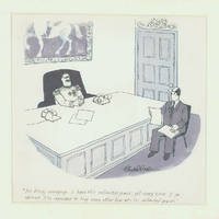 image of New Yorker cartoon: original ink and wash drawing, signed J.B. Handelsman