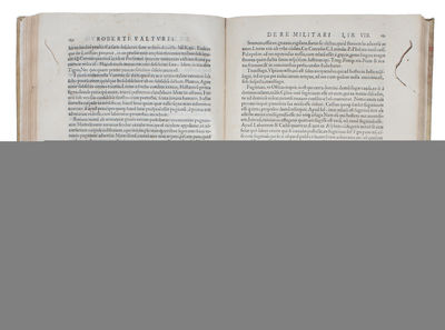 De Re Militari libris XII, multo emaculatius, ac picturis, quae plurimae in eo sunt, elegantioribus expressum. - [VALTURIO’S FAMOUS ILLUSTRATED MILITARY TREATISE] (photo 5)
