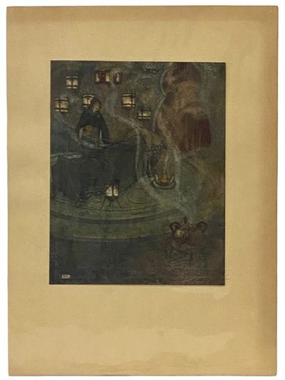 Arabian Nights Tipped-in Color Plate Illustrated by Edmund Dulac, 1907