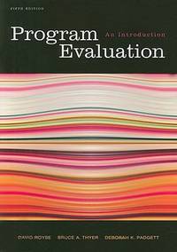 Program Evaluation: An Introduction, 5th Edition