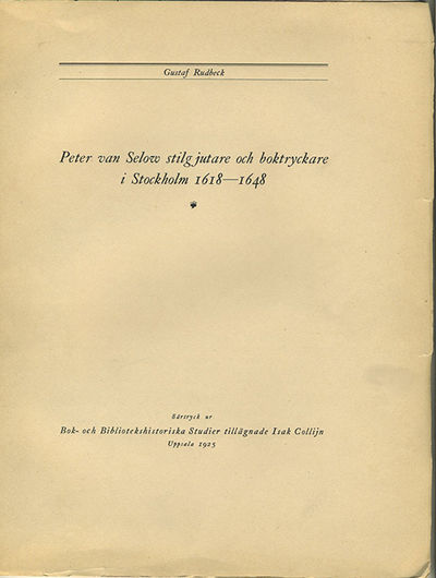 Peter van Selow, stilgjutare och boktryckare i…