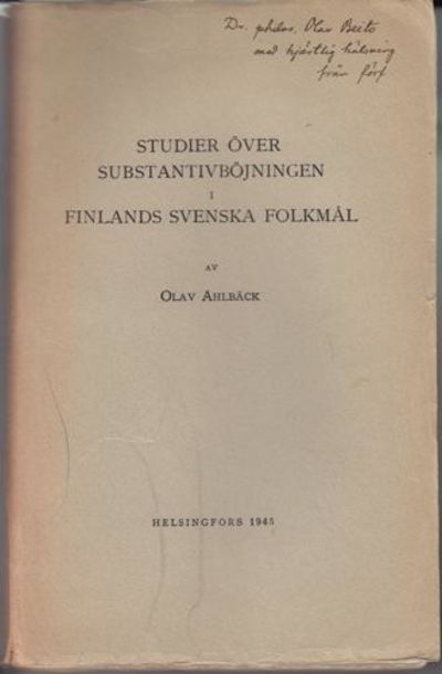 Studier över substantivböjningen i finlands…