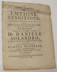 Theses juridicæ de emtione venditione, quas, ...…
