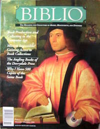 image of Biblio. The Magazine for Collectors of Books, Manuscripts, and Ephemera.