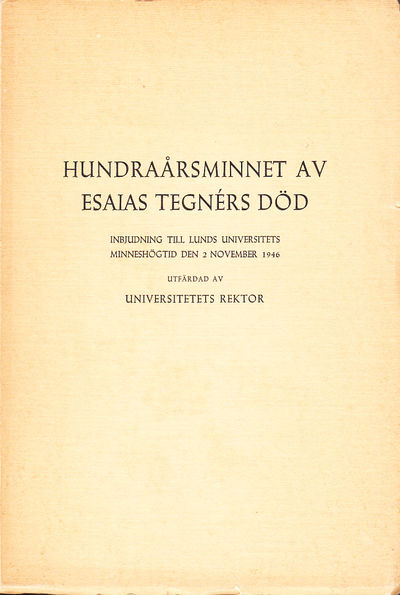 Inbjudning till den högtidlighet varmed Lunds…